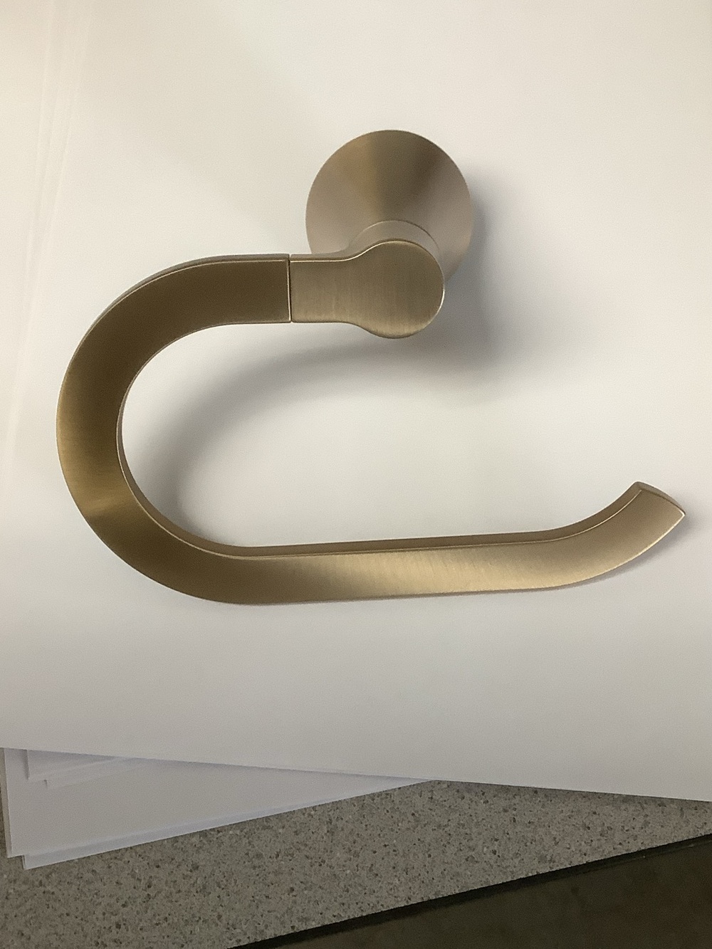Moen Brushed Gold Open-Arm Towel ring